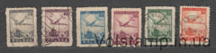 1946 Польша Серия марок (Самолет над руинами Варшавы) Гашеные 1 марка с надрывом №428-433