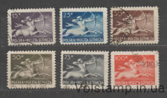 1948 Польша Серия марок (Авиапочта, мифология, самолеты) Гашеные №479-484