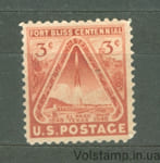 1948 USA Stamp (Fort Bliss, El Paso, Texas and Rocket Firing) MH №589