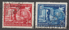 1952 ГДР Серия марок (Лейпцигская осенняя ярмарка 1952 г.) Гашеные №315-316