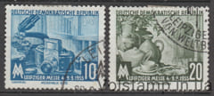 1955 ГДР Серия марок (Лейпцигская осенняя ярмарка 1955 г.) Гашеные №479-480