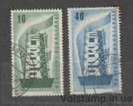1956 Германия, Федеративная Республика Серия марок (Европа (C.E.P.T.), 1956 г. - Восстановление) Гашеные №241-242
