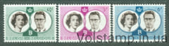 1960 Бельгия Серия марок (Свадьба короля Бодуэна и доньи Фабиолы де Мора и Арагонской) MNH №1228-1230