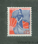 1960 Франция Марка (Марианна в лодке) MNH №1278