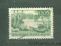 1963 Финляндия Марка (Пейзаж с озером и весельной лодкой) Гашеная №578
