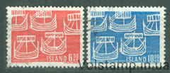 1969 Исландия Серия марок (НОРДЕН: Почта Скандинавии (Корабли викингов)) Гашеные №426-427