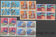 1977 НДР Серія марок квартблоками (З роботи пожежної команди) Гашені №2276-2280
