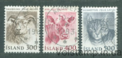 1982 Исландия Серия марок (Исландская фауна) Гашеные №580-582