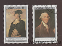 1982 Куба Серия марок (250 лет со дня рождения Джорджа Вашингтона, картины) Гашеные №2705-2706