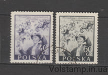 1954 Польша Серия марок (Месяц польско-советской дружбы) Гашеные №870-871