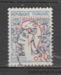1961 Франция Марка (Марианна: Жан Кокто) Гашеная №1335
