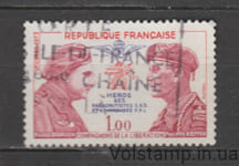 1973 Франция Марка (Бургуэн Пьер и Филипп Киффер. Герои-десантники SAS) Гашеная №1852