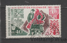 1973 Франция Марка (Польская иммиграция 1921-1923 гг.) Гашеная №1820