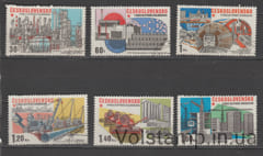 1975 Чехословакия Серия марок (Успехи социалистического строительства) Гашеные №2285-2290