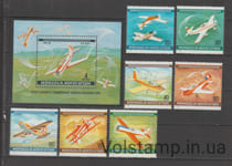 1980 Монголия Серия марок (Чемпионат мира по высшему пилотажу, Ошкош, Висконсин, США) MNH №1295-1301 + БЛ64