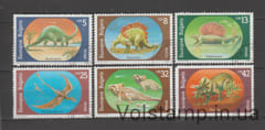 1990 Болгарія Серія марок (Доісторичні тварини) Гашені №3840-3845