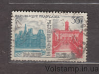 1958 Франция Марка (Париж - Рим Дружба) Гашеная №1212