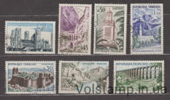1960 Франция Серия марок (Туристическая реклама, здания, пейзажи) Гашеные №1283-1289