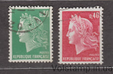1969 Франция Серия марок (Марианна Чефферская) Гашеные №1649-1650